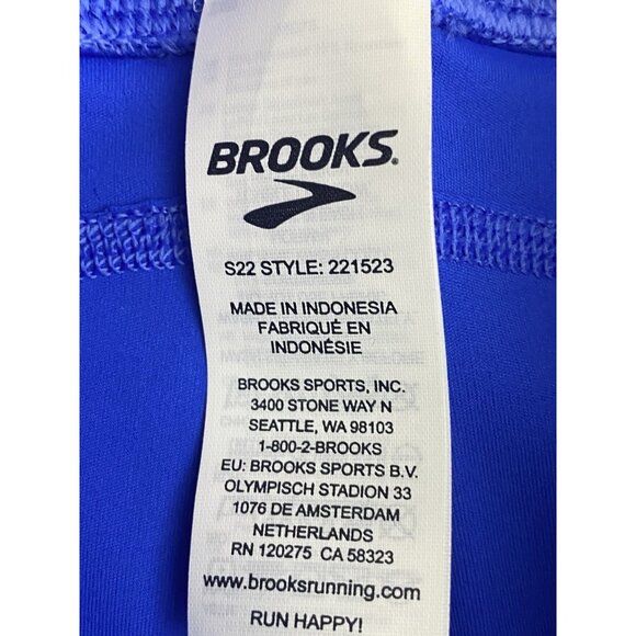 Brooks Women Size Small Method 5” Short Tights Bluetiful Wicking 4 Way Stretch - Picture 9 of 11